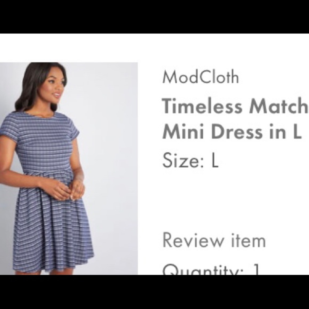 ModCloth never worn short sleeve mini dress large